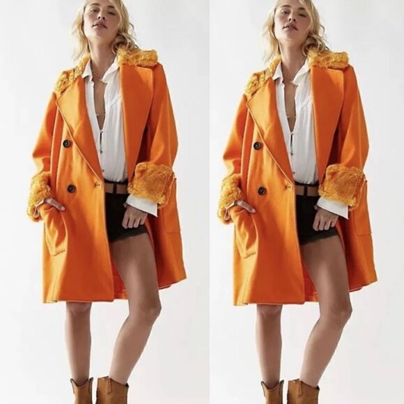 New Free People Roxy Wool Coat/ Size S - Picture 3 of 10